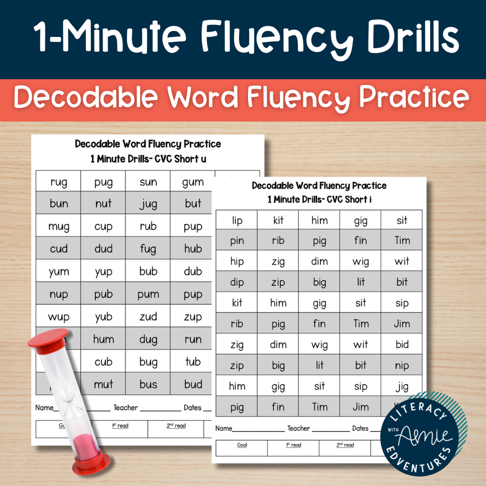 1-Minute Decodable Word Fluency Drills — Literacy Edventures